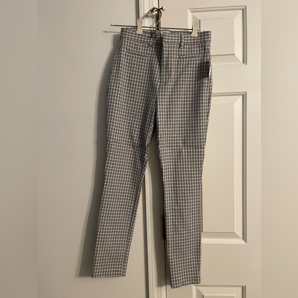 Gap ankle pants blue and white gingham, size 0